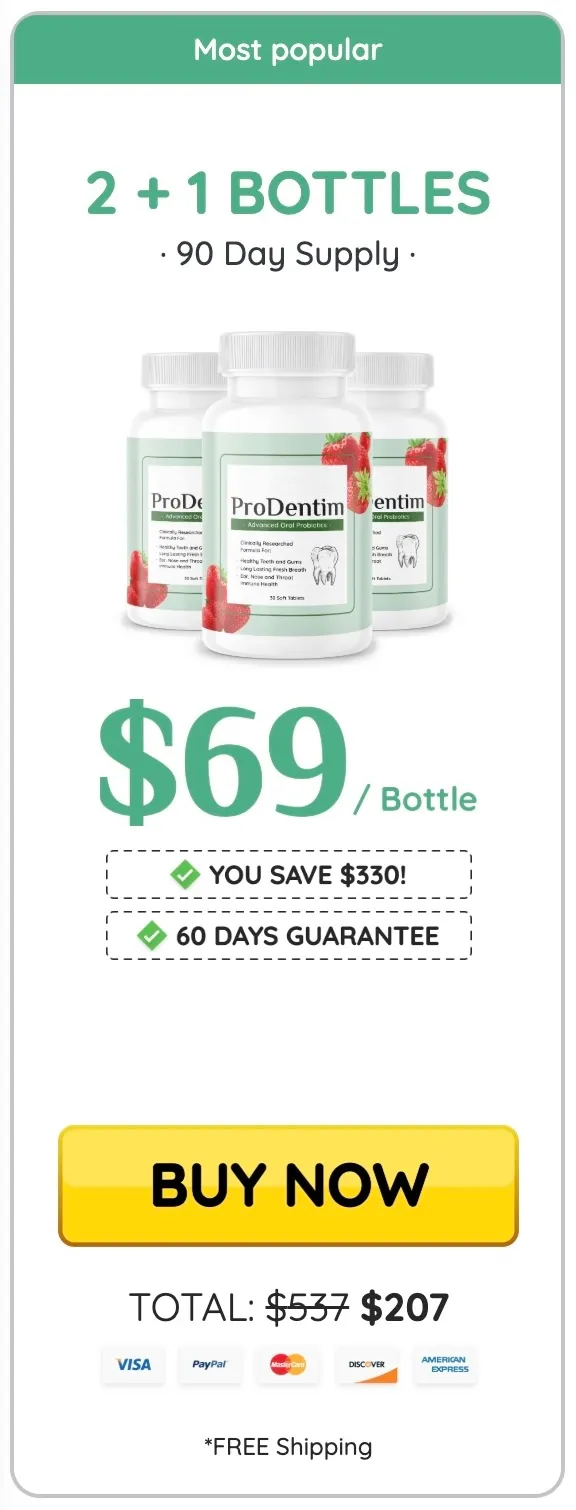 ProDentim 3 bottles 90-day supply